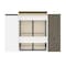 Bestar Orion 124W Queen Murphy Bed with Shelving and Fold-Out Desk (125W), White & Walnut Grey 116876-000017 - alternate 10